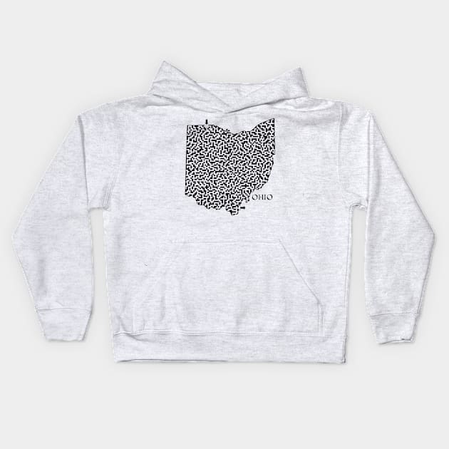 State of Ohio Maze Kids Hoodie by gorff